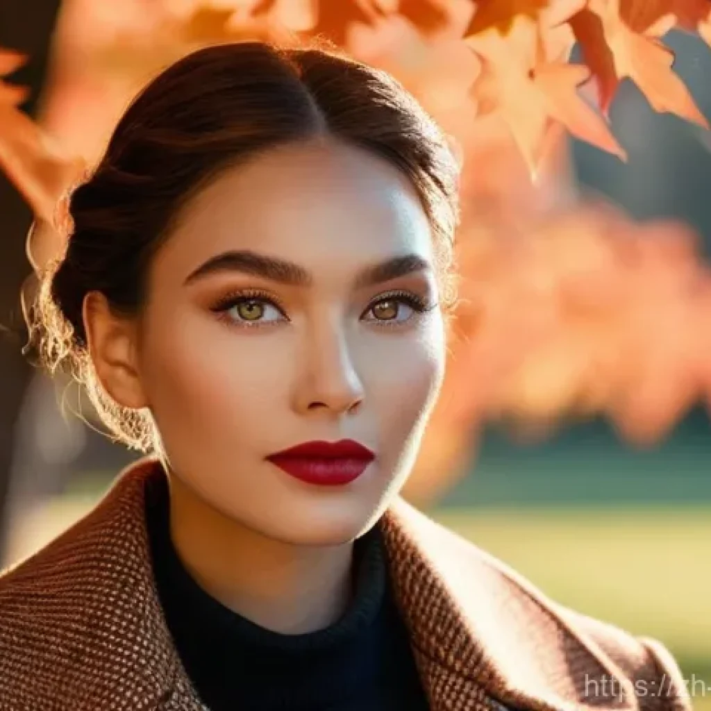 매트 브라운 립스틱 추천 - **Prompt for Warm-toned Red-Brown:**
A sophisticated woman, mid-20s to early 30s, with warm-tone...