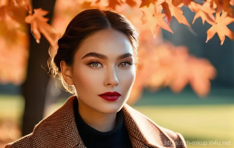 매트 브라운 립스틱 추천 - **Prompt for Warm-toned Red-Brown:**
    A sophisticated woman, mid-20s to early 30s, with warm-tone...