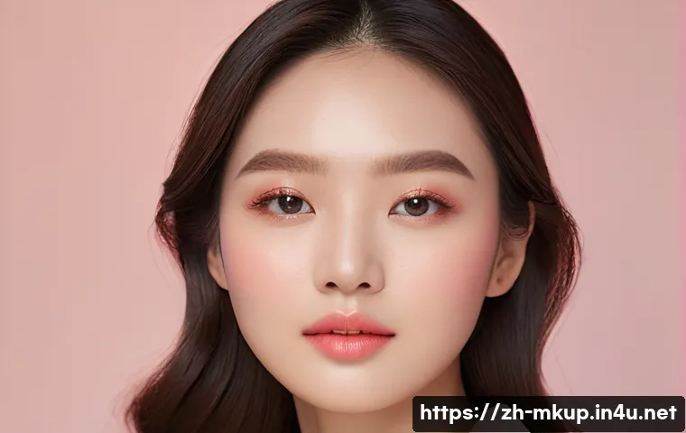 새틴 립스틱과 매트 립스틱 비교 - **Prompt for Gentle & Elegant Satin Lipstick Look:**
    A portrait of a young woman (20-30 years ol...