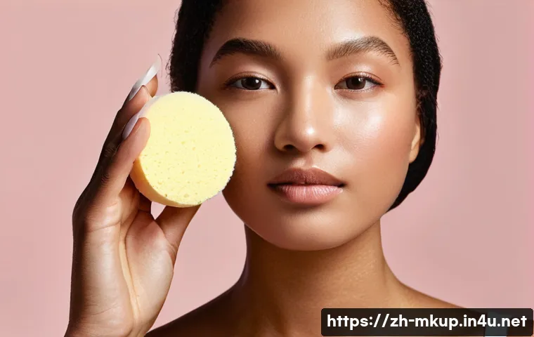뭉침 없는 스펀지 추천 - **Prompt 1: The "No Powder-Eating" Sponge in Action**
    A close-up, brightly lit shot of a woman's...