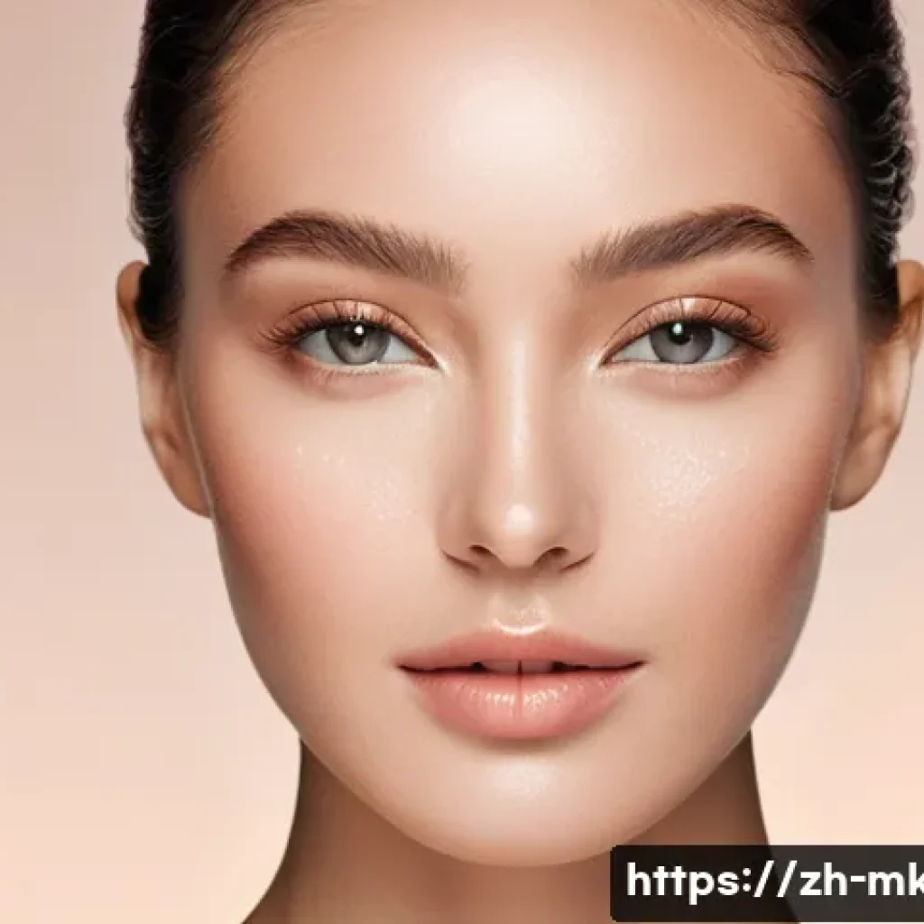 펄 입자가 고운 하이라이터 추천 - **Prompt:** A close-up portrait of a beautiful woman, appearing to be in her mid-20s, with a radiant...