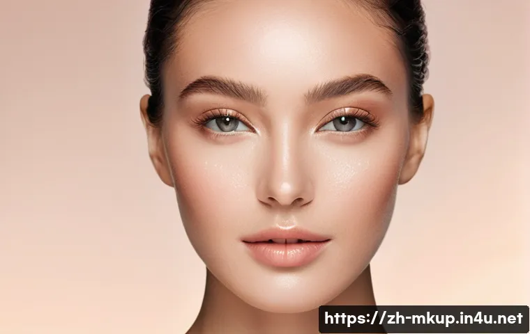 펄 입자가 고운 하이라이터 추천 - **Prompt:** A close-up portrait of a beautiful woman, appearing to be in her mid-20s, with a radiant...